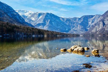 Beautiful Slovenian landscape Bohinj Lake,with turquoise water.Triglav National Park, Julian Alps, Slovenia,Europe