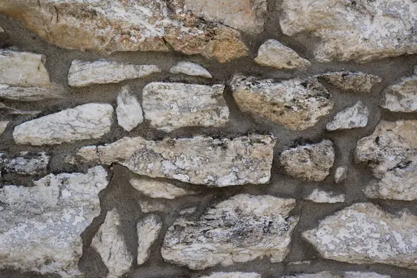 Oude Stenen Muur Griekenland Kleine Stad Van Theologos Als Achtergrond — Stockfoto