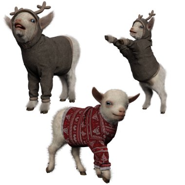 Yumuşak Yavru Keçiler, CGI Kawaii Hayvanlar