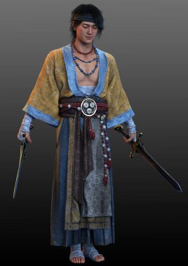 Japon cüppeli Fantezi Samuray Savaşçısı