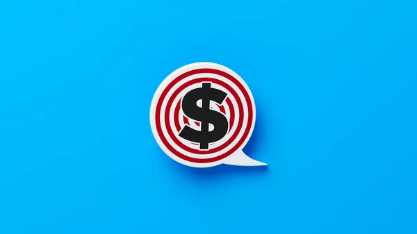 Sign Target Isolated Blue Background Illustration — 스톡 사진