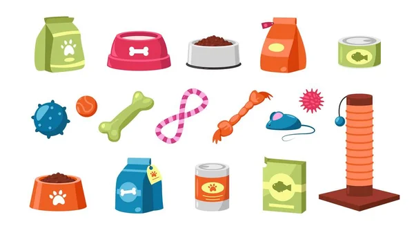Pet Toys Colorful Cartoon Accessory Products Dogs Cats Assortment Veterinary — Vector de stock