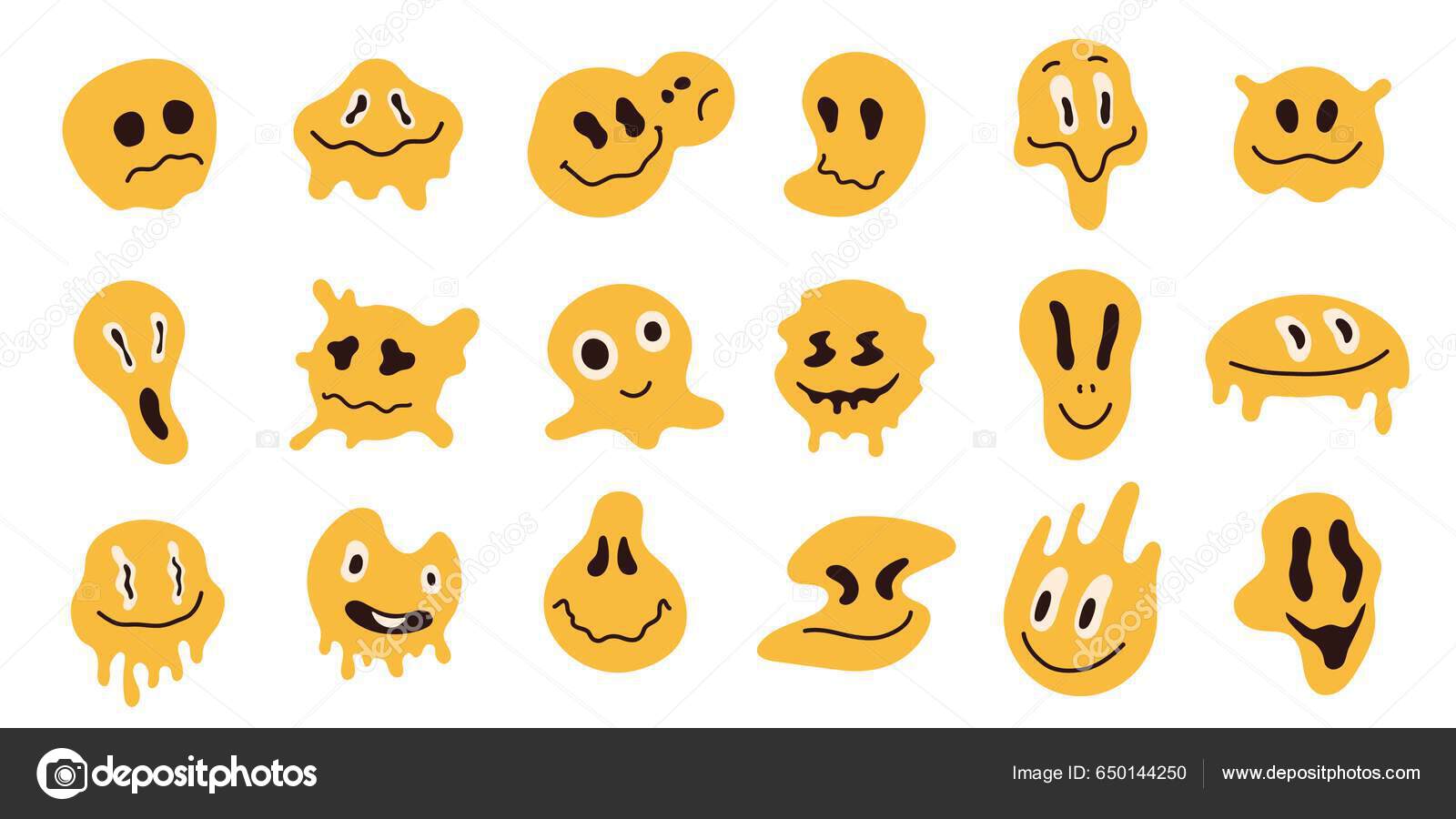 이모티콘 전형적 이모티콘 캐릭터에는 물방울 찡그린 귀엽고 추상적 이모티콘 있습니다 스톡 벡터 -  ©tartila.stock.gmail.com 650144250, image size:1600x900