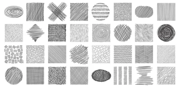 Écris Les Textures Des Écoutilles Lignes Sales Rayures Différentes Formes — Image vectorielle
