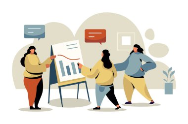 Proje üzerinde çalışan takımlar, iş kurma, vektör iş ekibi çalışması, yaratıcı proje takım çalışması illüstrasyonu