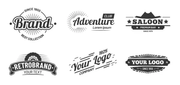 Badge Vintage Insignes Logo Marque Rétro Vecteur Marque Entreprise Classique Illustrations De Stock Libres De Droits
