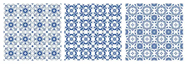 Lappverk Keramiskt Kök Sömlös Tryck Vintage Orientaliska Mosaik Kakel Marockanska Royaltyfria illustrationer