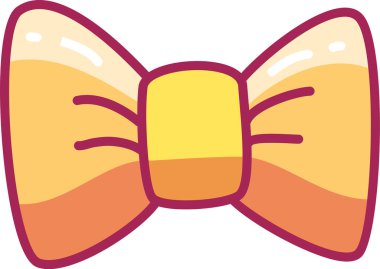 Canlı bir karikatür tarzı papyon turuncu çizgili sarı bir merkezi gösteriyor. Bu eğlenceli aksesuar şenlik etkinlikleri ya da eğlenceli kıyafetler için mükemmeldir..