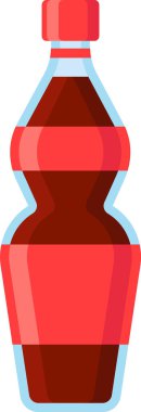 Plastik şişede soda tazeleyici, sıcak günler için mükemmel. Tatlı, köpüklü kola ya da gazoz tadını çıkarın. Beyaz arkaplanda basit, minimal tasarım