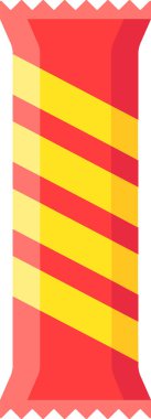 İçindekileri şeffaf bir pencereden gösteren akış paketi ambalajı, içerideki ürünün çekici çapraz düzenini vurguluyor