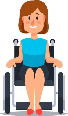 Tekerlekli sandalyedeki gülümseyen kadın, şirket ortamında güven ve mutluluk yayar, başarıyı ve profesyonelliği yansıtır, dahil olmayı ve eşit fırsatları vurgular.