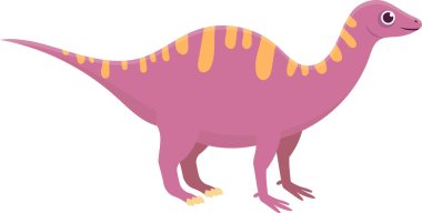 Sarı çizgili neşeli pembe dinozor gururla duruyor, tarih öncesi bir cazibe yayıyor. Kaprisli tasarımı ve arkadaş canlısı tavırları seni kesinlikle gülümsetir..