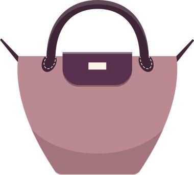 Deri kayışlar ve tokalarla süslü pembe bir çanta, beyaz arka planda izole edilmiş, moda projeleri için mükemmel..