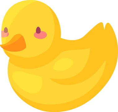 Sevimli sarı kauçuk ördek, huzur içinde yüzüyor, banyo zamanı için mükemmel eğlenceli ya da eğlenceli, çocukluk sevinci katıyor.