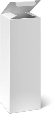 Beyaz arka planda beyaz bir karton kutu açılıyor. Temiz bir tasarımı olan ürünleri sergilemek için mükemmel. Pazarlama ve markalaşma için harika.