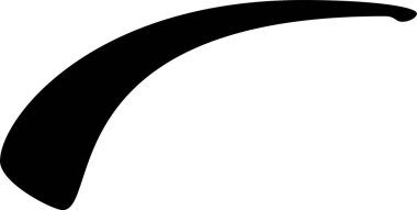 Modern projeler için beyaz arkaplanda parlak siyah kemer.