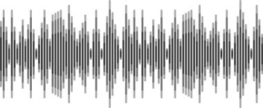 Ses frekanslarını temsil eden dikey çubuklarla soyut ses dalgası görselleştirmesi, sesin ve müziğin görsel bir temsilini oluşturur