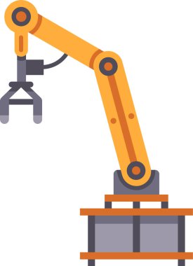 Modern robotik kol işlemleri, endüstriyel otomasyon, verimlilik ve gelişmiş teknoloji imalatını sembolize eder.