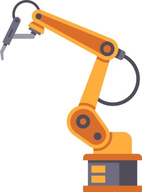 Robot kol karıştırma ve fabrikaya yerleştirme otomatikman üretimde yeniliği simgeler..