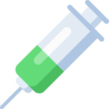 Yeşil bir sıvı içeren tıbbi şırınga, muhtemelen ilaç ya da aşı, enjeksiyon için hazırlanmış, sağlık hizmetini, aşıyı ve tıbbi tedaviyi temsil eden