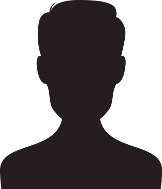 Gizemli siyah siluet, beyaz bir arkaplan karşısında gizliliği ve gizliliği simgeliyor. Bilinmeyene ve kimliğe dair hisler uyandırmak