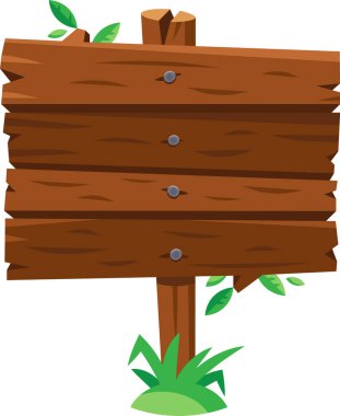 Çim ve yapraklarla çevrili boş ahşap tabela. Kırsal bir ortamda kişiselleştirilmiş mesajlar için mükemmel. Açık hava iletişim ihtiyaçları için metin ile özelleştir