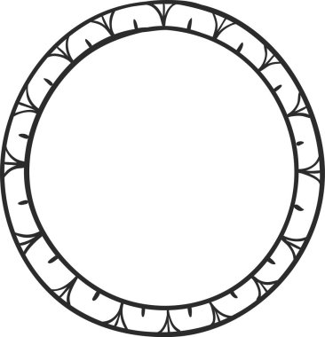 Şekillendirilmiş çiçek motifleri içeren yuvarlak çerçeve, karmaşık tasarımı ve açık dairesel merkezi ile çarpıcı bir görsel yaratıyor, metin veya resimlerin altını çizmek için ideal