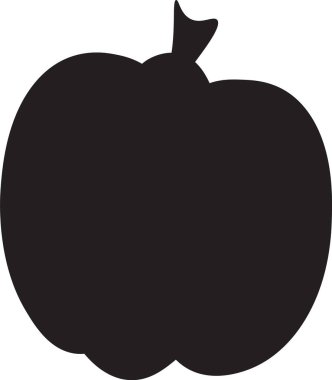 Şişman bir balkabağının basit ve ürkütücü siyah silueti Cadılar Bayramı projeleri için mükemmel, neşeli ve ürkütücü bir atmosfer yaratıyor.