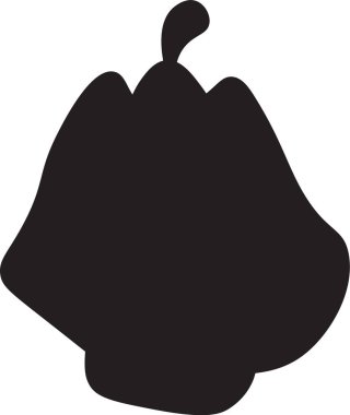 Basit, cesur, siyah biber silueti. Benzersiz şeklini ve sapını vurguluyor. Minimalist tasarımlar veya aşçılık projeleri için mükemmel.