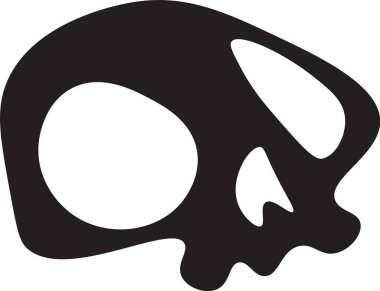 This minimalist illustration showcases a striking black skull silhouette, evoking themes of death, halloween, and more. It s a versatile symbol that can be used in various designs and projects. clipart