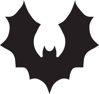 Kanatları açık uçan bir yarasanın biçimlendirilmiş vektör çizimi Cadılar Bayramı projeleri için mükemmel ürkütücü ve gizemli bir atmosfer yaratıyor.