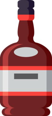 Boş etiketli şık bir likör şişesi markalaşma ve kişiselleştirme için bir fırsat sunuyor. İçindeki içeceğin zengin rengini gösteriyor.