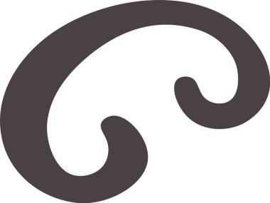 Pürüzsüz, yuvarlak kahverengi şekil temiz beyaz bir arkaplan karşısında görsel olarak çekici bir soyut desen oluşturur, basit ama büyüleyici bir tasarım unsuru sunar.