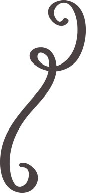 Koyu gri kıvrımlı tasarım zarafet ve entelektüellik yayıyor, zarif kıvrımlar ve akışkan çizgiler sunuyor, görsel cazibesiyle çeşitli tasarım projelerini geliştiriyor.