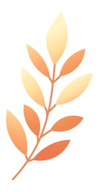 Hassas bir dalda büyüyen portakal ve sarı yapraklar, sıcak ve davetkar bir sonbahar atmosferi yayıyor, doğanın temalı tasarımları ve dekorasyonlarını geliştirmek için ideal.