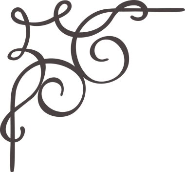 Elle çizilmiş zarif ve dekoratif bir köşe tasarımı yaratmak, davetiyelere, kırtasiyelere veya web grafiklerine biraz sofistike bir dokunuş eklemek için mükemmel.