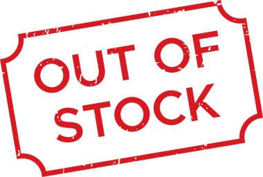 Stok dışı gösterilen kırmızı grunge kauçuk damgası kıtlık ve ulaşılamazlık sorunlarını ön plana çıkararak, perakende ve çevrimiçi ticarette acil stok ihtiyacının sinyallerini veriyor