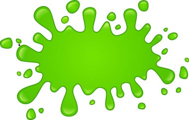 Vibrant, glossy green paint splattering and dripping against a pristine white backdrop creates a dynamic and visually striking composition, full of energy and fluidity clipart