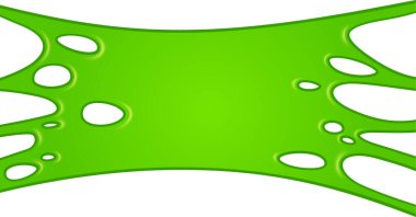 Bright green slime is dripping down, creating various sized holes, against a clean white backdrop, perfect for halloween or any spooky occasion clipart