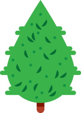 Görünür yaprakları ve dalları olan stilize yeşil ağaç, sükunet ve doğal güzelliği çağrıştırıyor, çevreyle veya doğayla ilgili projeler için mükemmel.