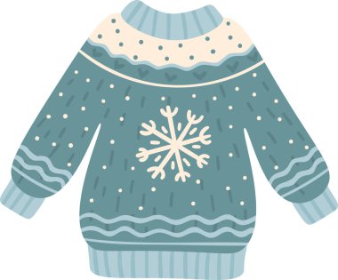 Karmaşık bir kar tanesi tasarımı içeren rahat bir Noel süveteri, bayram neşesini aile ve arkadaşlar arasında dağıtırken şenlikli kış sezonunda sıcaklık ve konfor sağlıyor.