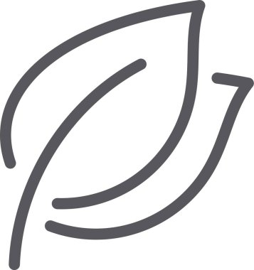 Belirgin damarları olan biçimlendirilmiş gri bir yaprak, doğayla ilgili çeşitli projeler için basit ama zarif bir tasarım yaratıyor.