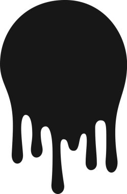 Beyaz bir duvardan damlayan siyah boya soyut bir tasarım yaratır, modern ve sanatsal bir dokunuş sunar, arka plan ve çeşitli projelerde dekoratif unsurlar için mükemmeldir.