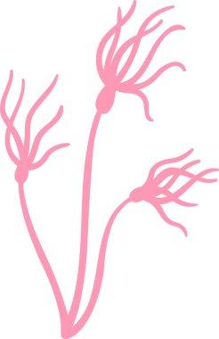 Pembe nöronları ateşlemek, temiz beyaz bir arkaplana karşı karmaşık bir ağ oluşturmak için birleşerek, sinir sisteminin çarpıcı minimalist bir illüstrasyonunu oluşturur.