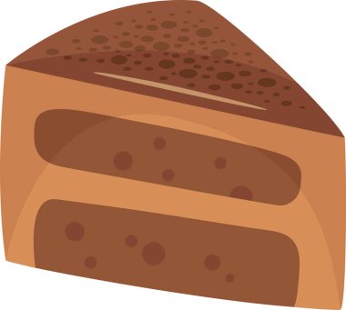 Kremalı ve iki katmanlı çikolatalı pastanın zengin dilimi üzerine çikolata serpiştirilmiş tatlı arzuları tatmin etmek ve özel günleri kutlamak için mükemmel.