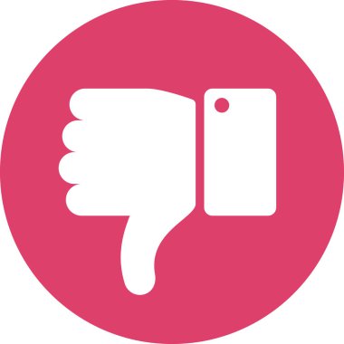 Aşağıdaki vektör simgesi, sosyal medyada veya içerik veya ürünlerden memnuniyetsizliği ifade etmek için sıklıkla kullanılan hoşnutsuzluğu, onaylamamayı veya olumsuz geri bildirimi simgeler.