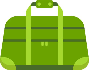 Sağlam bir sapı ve fermuarı olan yeşil bir seyahat çantası. Seyahatlerde ve maceralarda eşyaları taşımak için mükemmel. Kolay paketleme ve depolamayı garanti altına almak için.