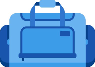 Açık mavi ve koyu mavi seyahat çantalarında sağlam saplar ve uygun yan cepler, tatilleri, turizmi, seyahat maceralarını ve boş zamanlardaki kaçamakları sembolize ediyor.