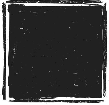 Beyaz kenarlı siyah grunge desenli kare çerçeve tasarımlara, fotoğraflara veya metinlere retro veya yaşlı hissi eklemek için ideal, eski ve sıkıntılı bir etki yaratır.