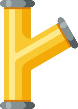 Y şeklindeki sarı PVC boru tesisat için kullanılır ve üç boruyu bağlar, çeşitli tesisat ve drenaj uygulamaları için uygundur